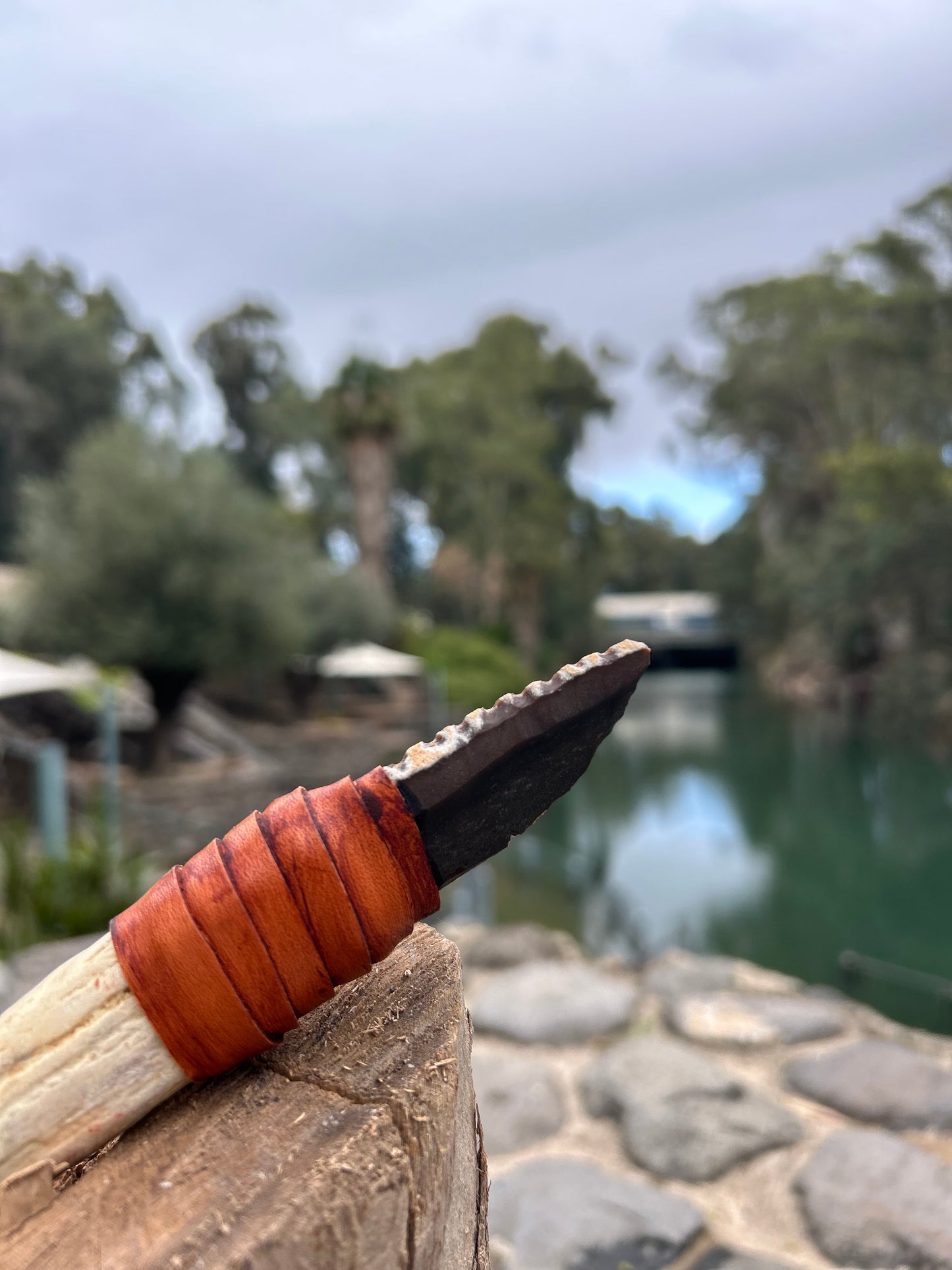 Primitive Heritage flint Knife – Handmade Blade with Ancient Design from Israel