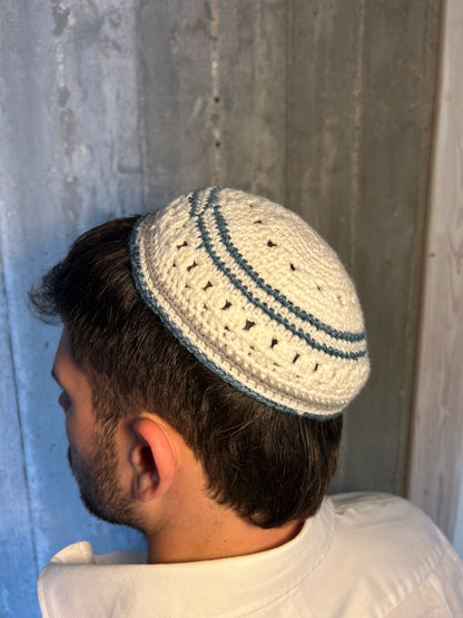 HANDMADE CROCHET KIPPAH MADE IN ISRAEL AUTHENTIC & UNIQUE CHO0SE YOUR OWN DESIGN