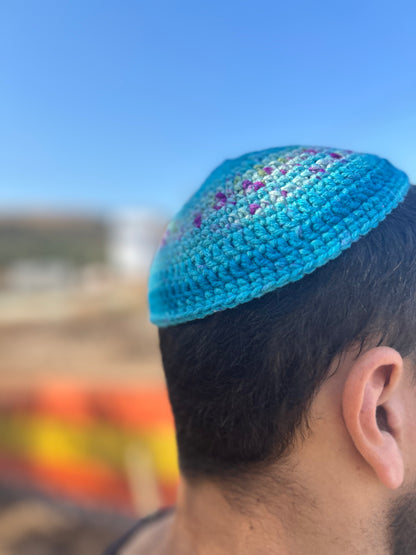 HANDMADE CROCHET KIPPAH MADE IN ISRAEL AUTHENTIC & UNIQUE CHO0SE YOUR OWN DESIGN