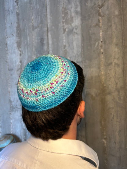 HANDMADE CROCHET KIPPAH MADE IN ISRAEL AUTHENTIC & UNIQUE CHO0SE YOUR OWN DESIGN